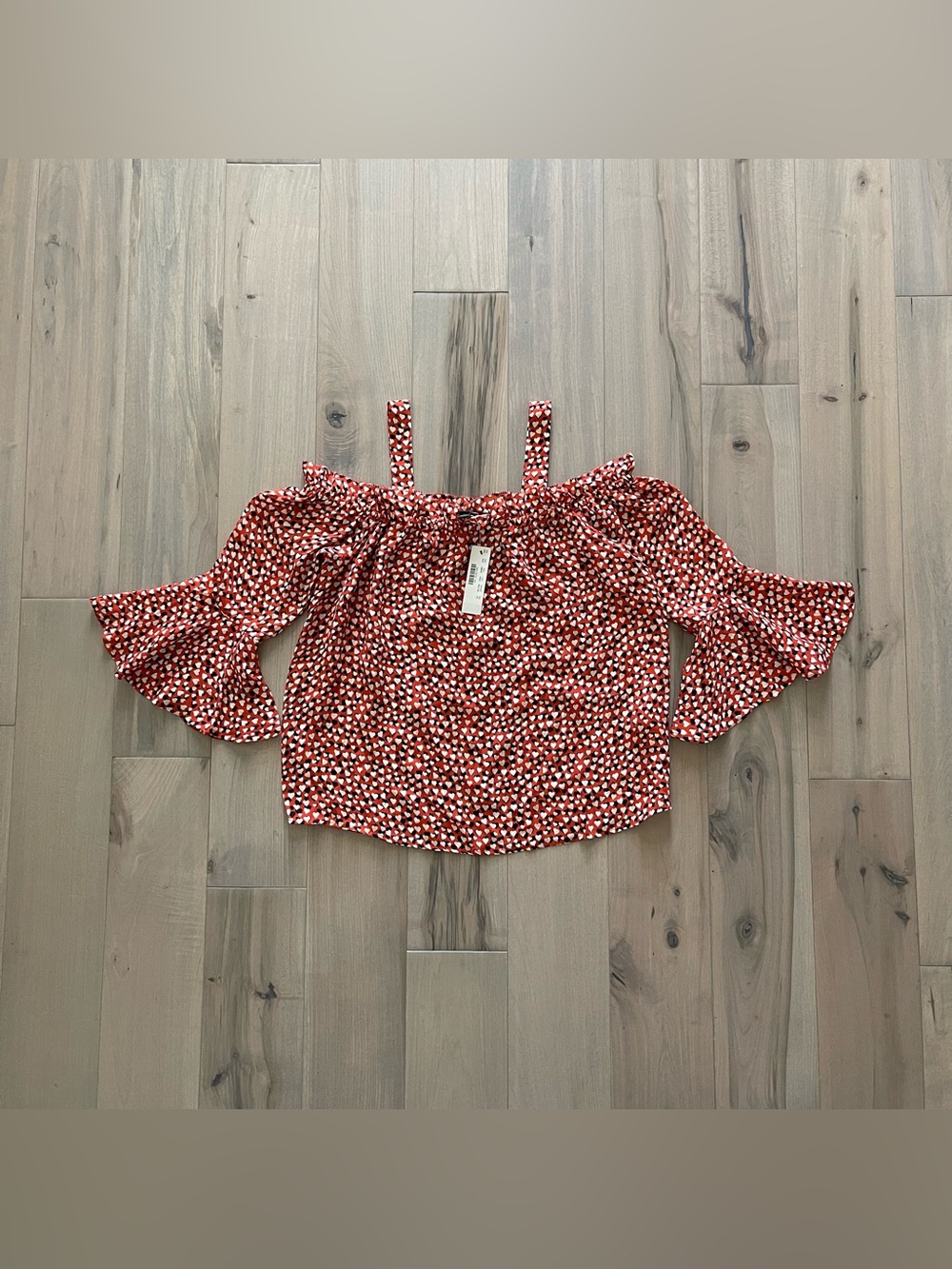 J. Crew Silk Cold Shoulder 3/4 Sleeve Top